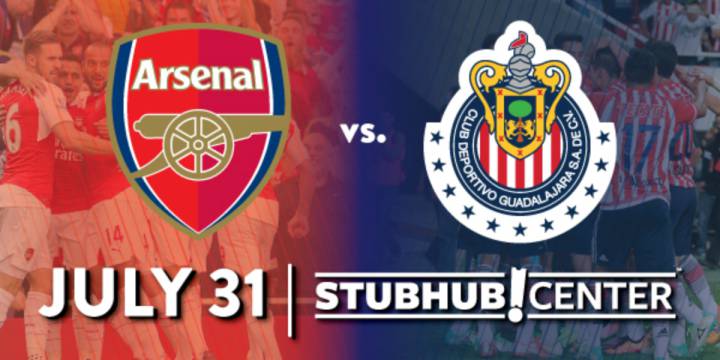 Arsenal vs Chivas en vivo online: Partido amistoso
