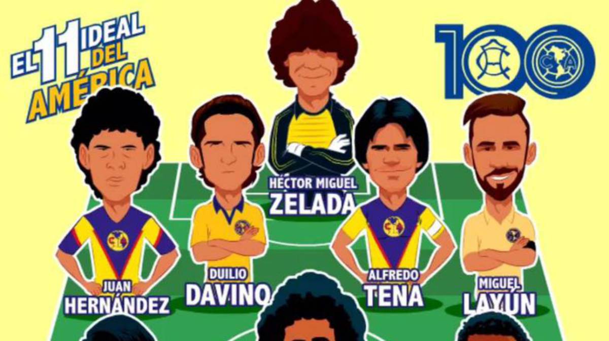 El 11 ideal del Club América en sus 102 años de vida