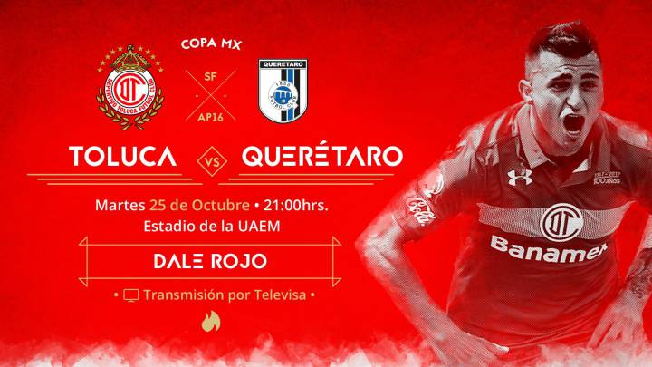 Cómo y dónde ver el Toluca vs Querétaro: horarios y TV. Martes 25 de octubre del 2016