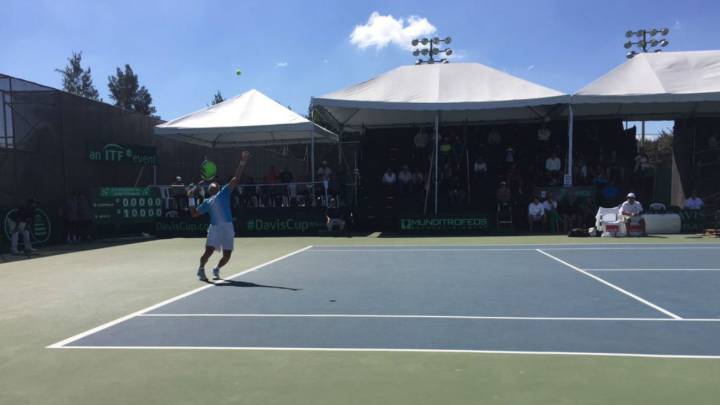 México empata a Guatemala en Copa Davis. Manuel Sánchez, tenista mexicano, derrotó a Christopher Díaz Figueroa, guatemalteco, en tres sets por 6-2, 6-2 y 7-6 para igualar el marcador entre países.