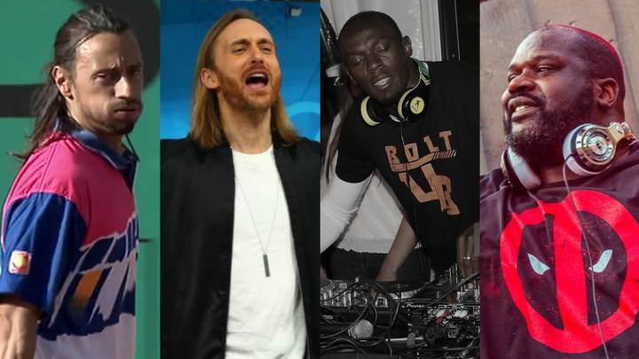 11 mezclas de DJ´s con el deporte. David Guetta, Tiesto, Martin Solveig, Bob Sinclair y Vangelis han estados involucrados con el deporte de alguna forma.