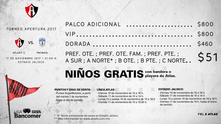 Atlas recuerda el título de 1951 con oferta en boletos vs Pachuca