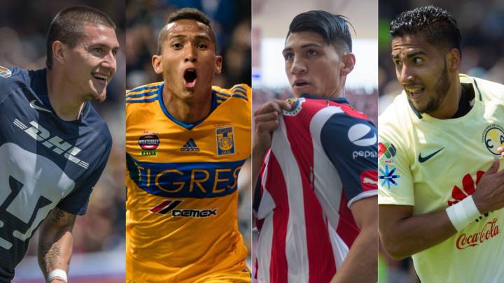 Los 11 mejores juegos del 2017 en el Fútbol Mexicano. Nicolás Castillo, Francisco Meza, Alan Pulido y Cecilio Domínguez