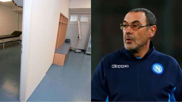 La habitación que ha habilitado el Leipzig para poder fumar en el partido de Champions League.