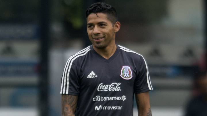 Javier Aquino durante un entrenamiento en el CAR.