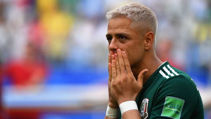 Javier Hernández, jugador de la Selección Mexicnaa
