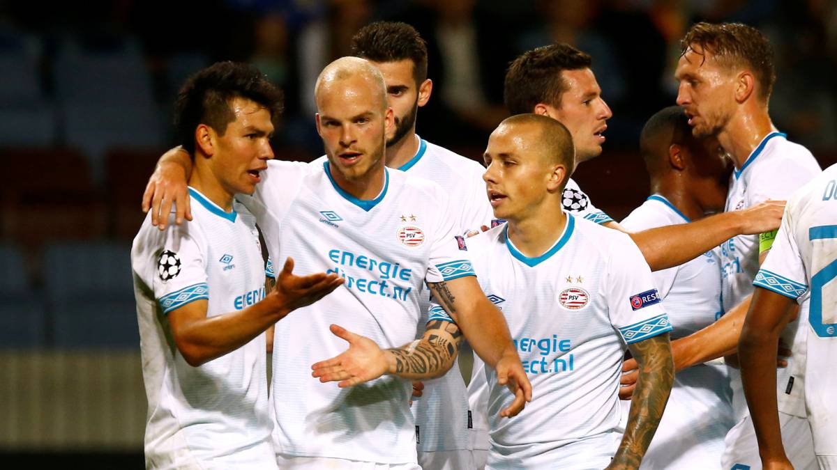 PSV venció al BATE con gol de Hirving Lozano