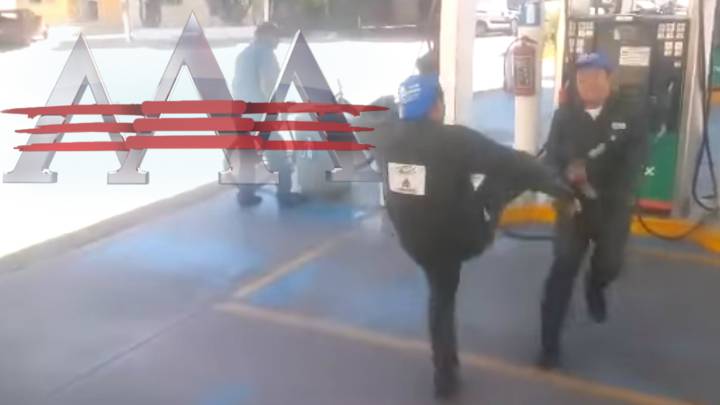 Los despachadores de gasolina que busca la Triple A por su video viral