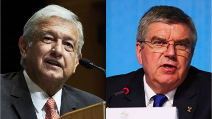López Obrador y Thomas Bach