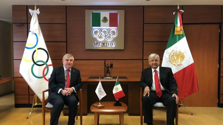 López Obrador y Thomas Bach