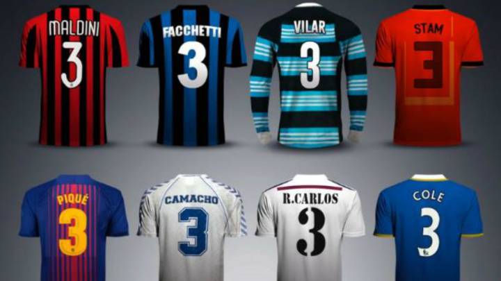 Dorsales 3: Paolo Maldini, Giacinto Facchetti, Gerard Piqué
