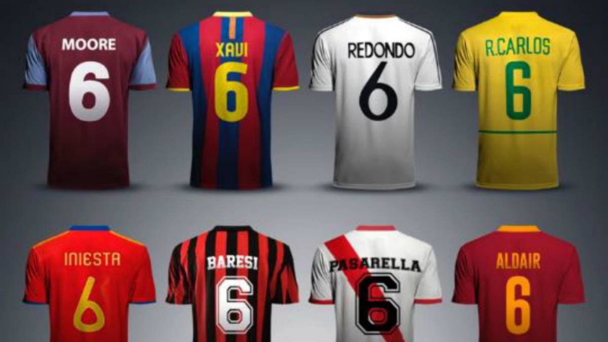 Los 16 legendarios futbolistas con el dorsal ‘6’; ¿Quién es tu favorito?