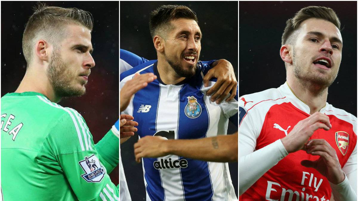 Héctor Herrera, David de Gea, Aaron Ramsey