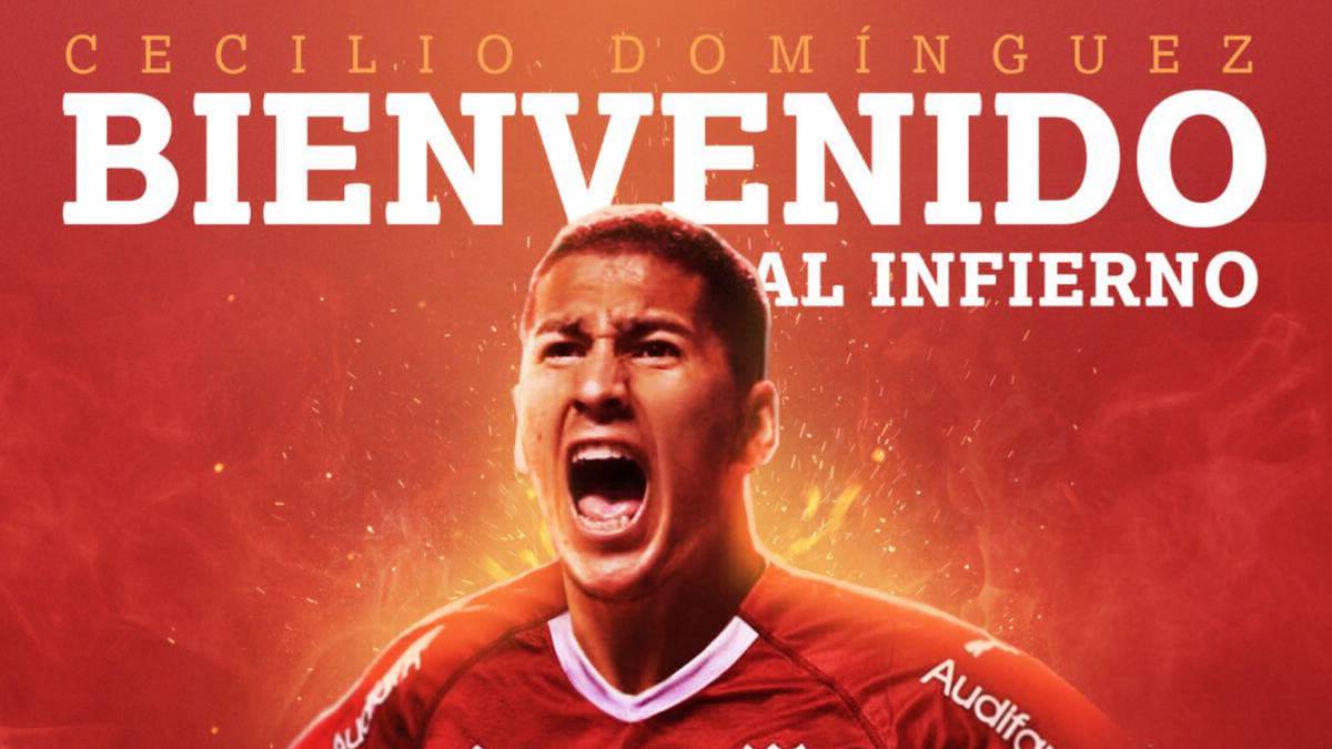 Imegan de bienvenida de Independiente para Cecilio Domínguez