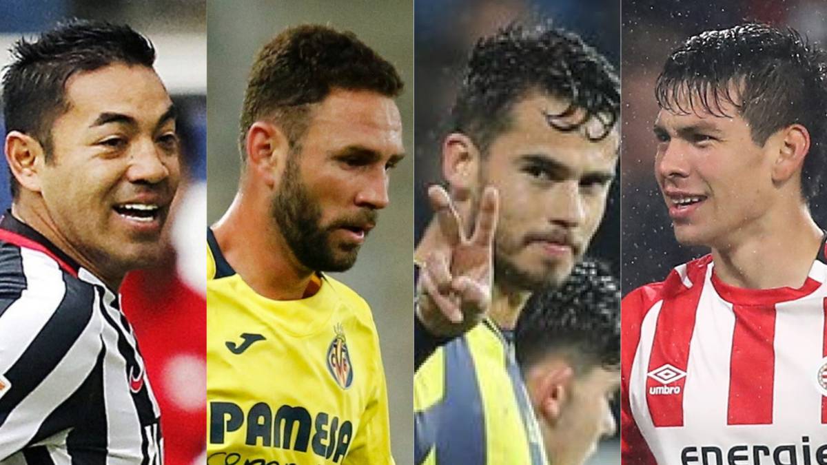 Marco Fabián, Miguel Layún, Diego Reyes e Hirving Lozano.