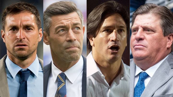 Diego Alonso, Pedro Caixinha, Bruno Marioni y Miguel Herrera.