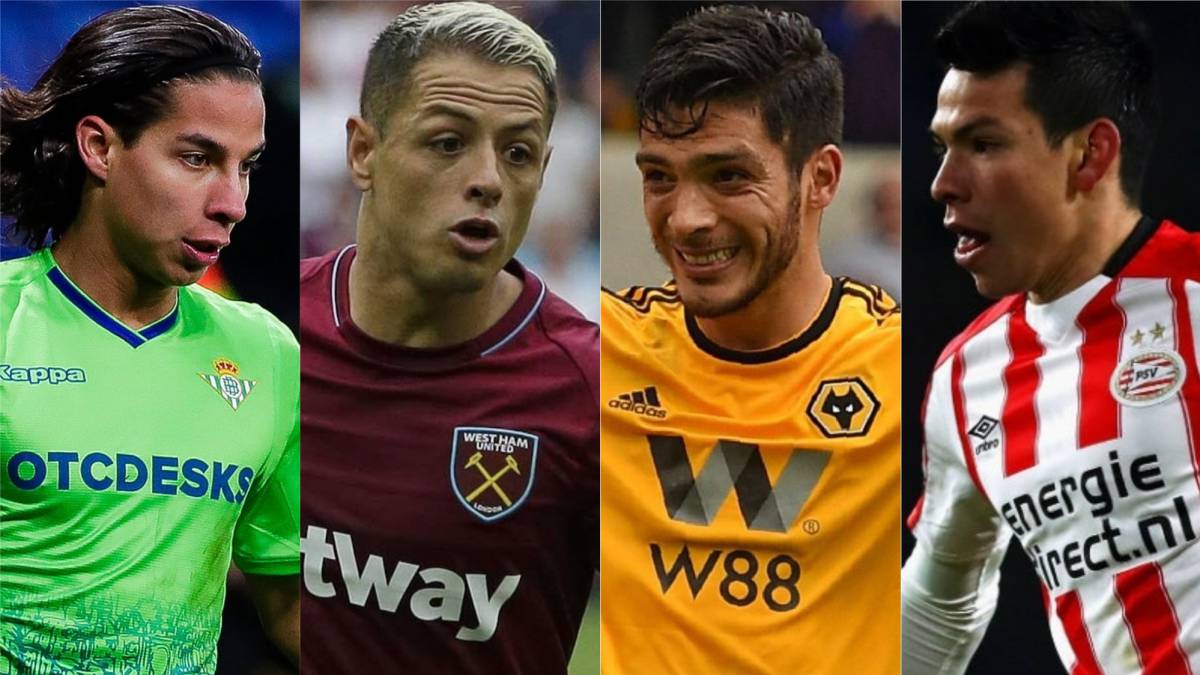 Diego Lainez, Javier 'Chicharito' Hernández, Raúl Jiménez e Hirving 'Chicky' Lozano