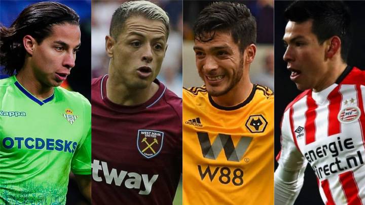 Diego Lainez, Javier 'Chicharito' Hernández, Raúl Jiménez e Hirving 'Chicky' Lozano