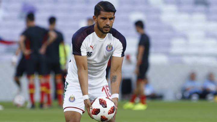 Miguel Ponce durante un calentamiento