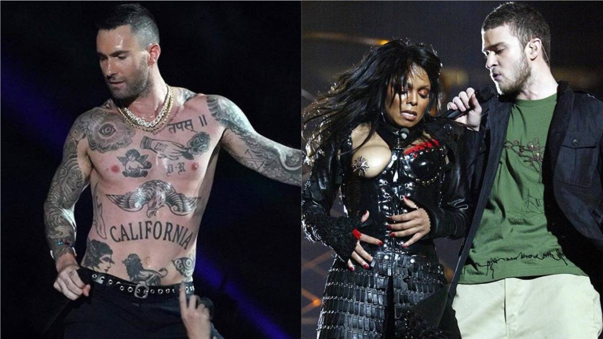 Levine generó molestia en redes sociales por quitarse la playera