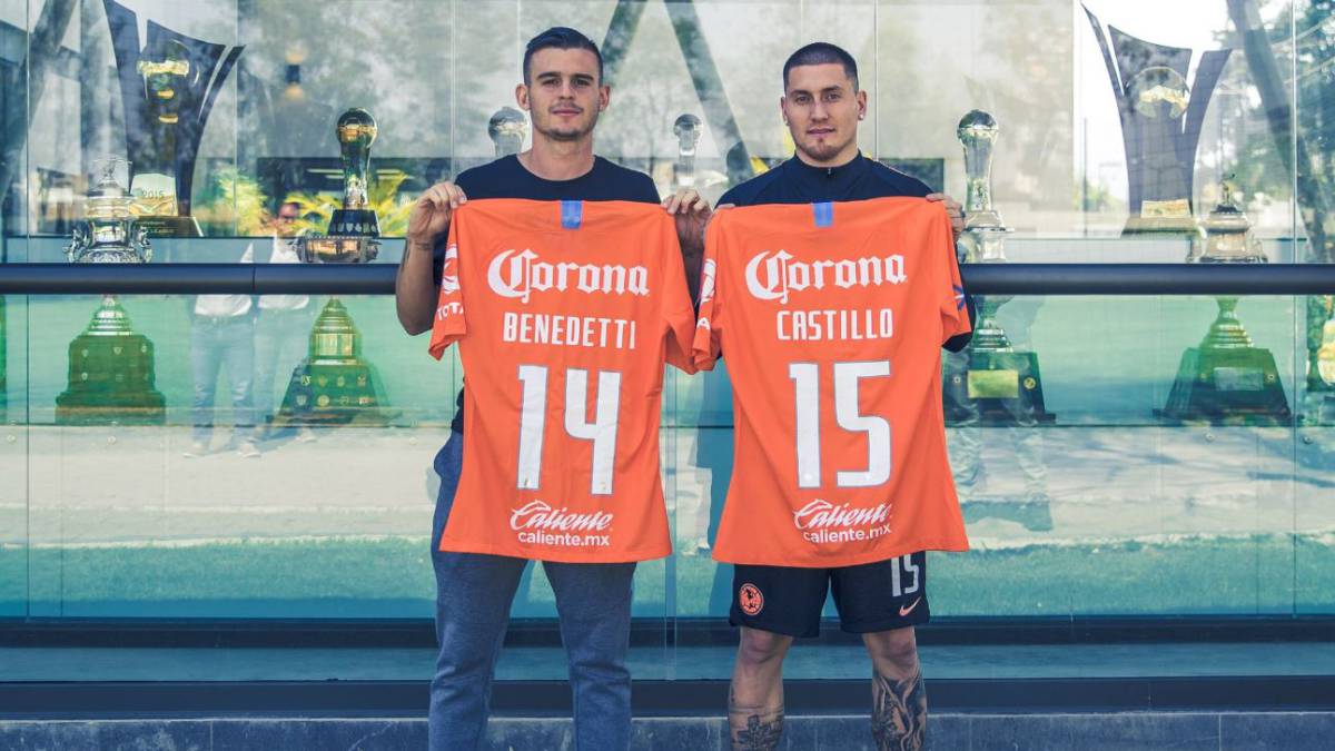 Nicolás Castillo y Nicolás Benedetti, refuerzos de las Águilas, ya están al mando de Miguel Herrera, estratega del equipo. En redes sociales presumieron su primera foto juntos.