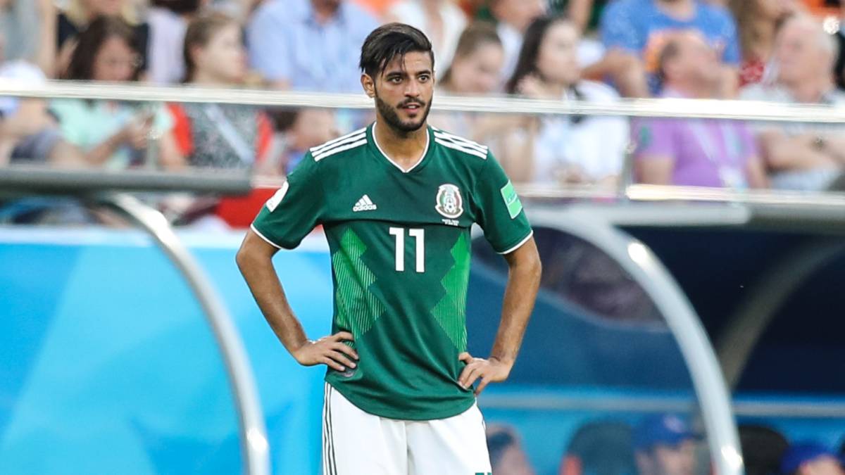 Foto de accion durante el partido Mexico vs Suecia, correspondiente al Grupo F, partido numero 41 del Mundial de Rusia 2018 en el Estadio Arena Ekaterimburgo de la ciudad de Ekaterimburgo.