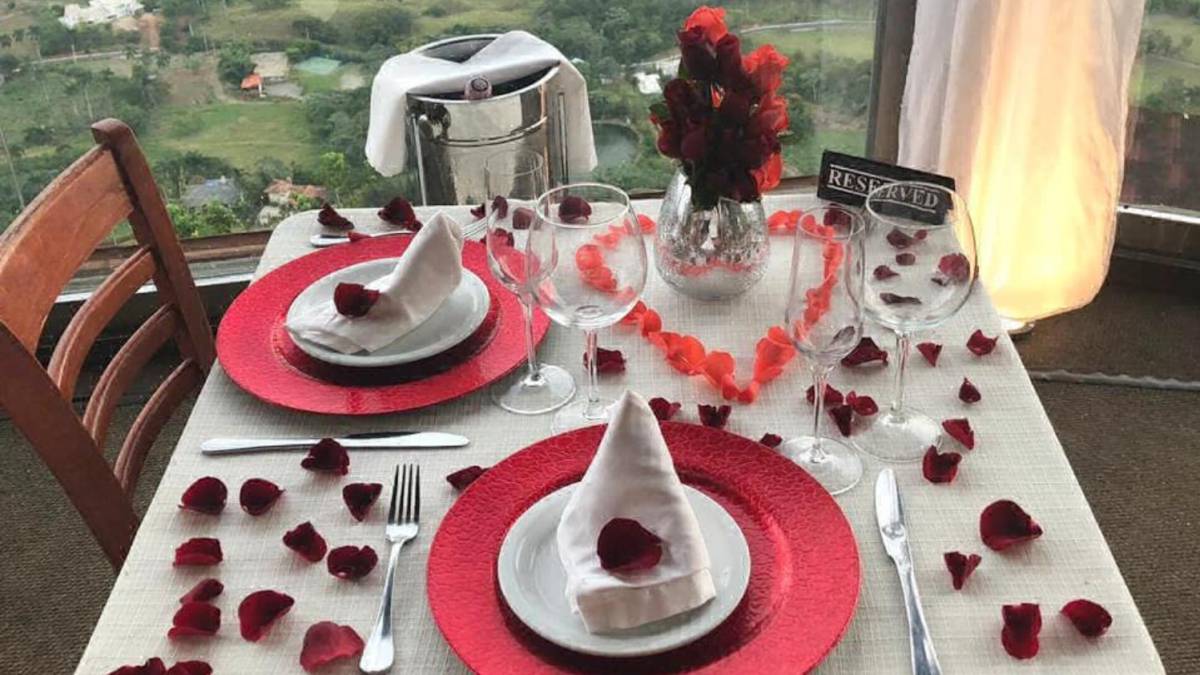 Mesa romántica con mirador