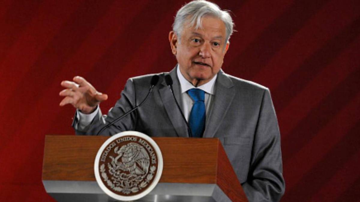 Andrés Manuel López Obrador durante una conferencia de prensa.