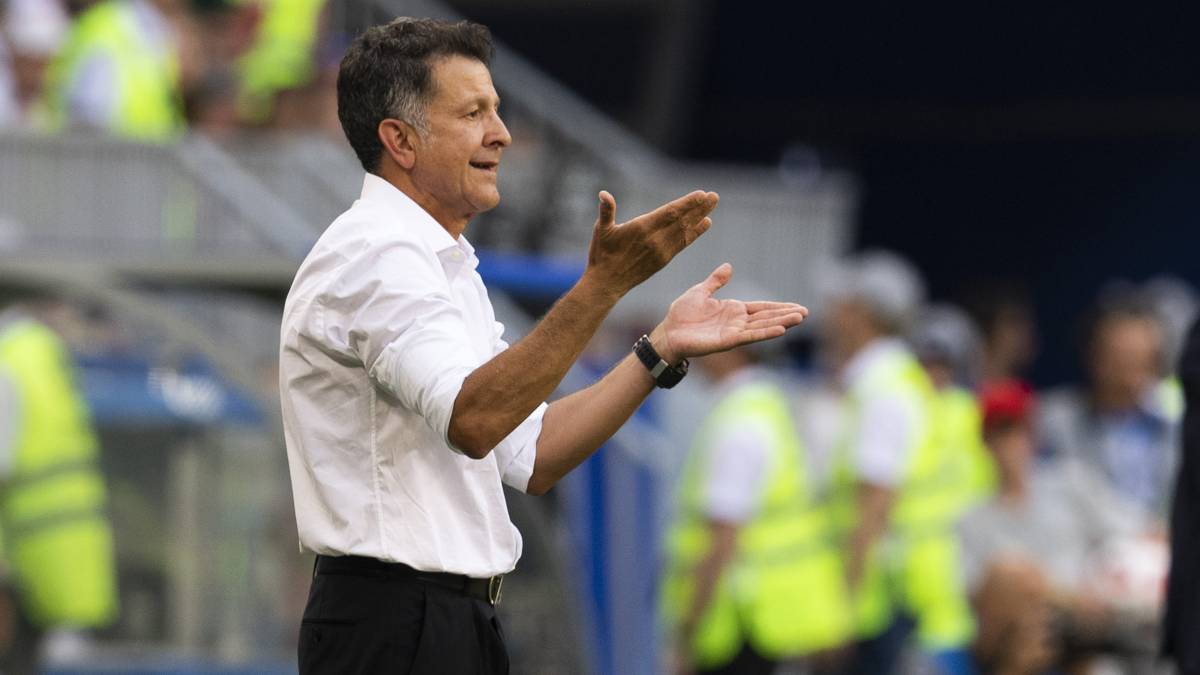 Juan Carlos Osorio en un partido con la Selección Mexicana durante el Mundial de Rusia 2018