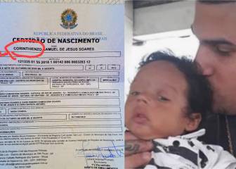 Fan de Corinthians utiliza a su hijo para homenajear al club