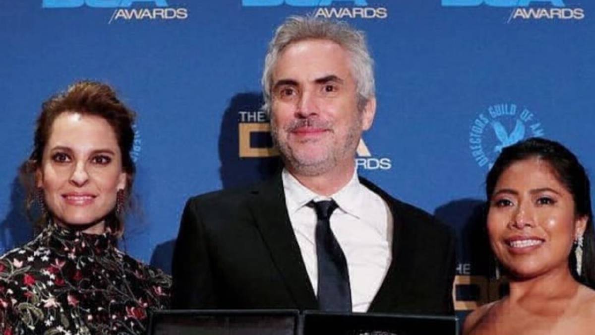 Marina de Tavira, Yalitza Aparicio y Alfonso Cuarón en premiación