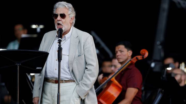 Plácido Domingo en ensayo