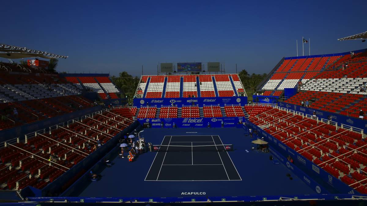 Panorámica de la cancha en la cual se celebró el Abierto Mexicano de Tenis 2019.