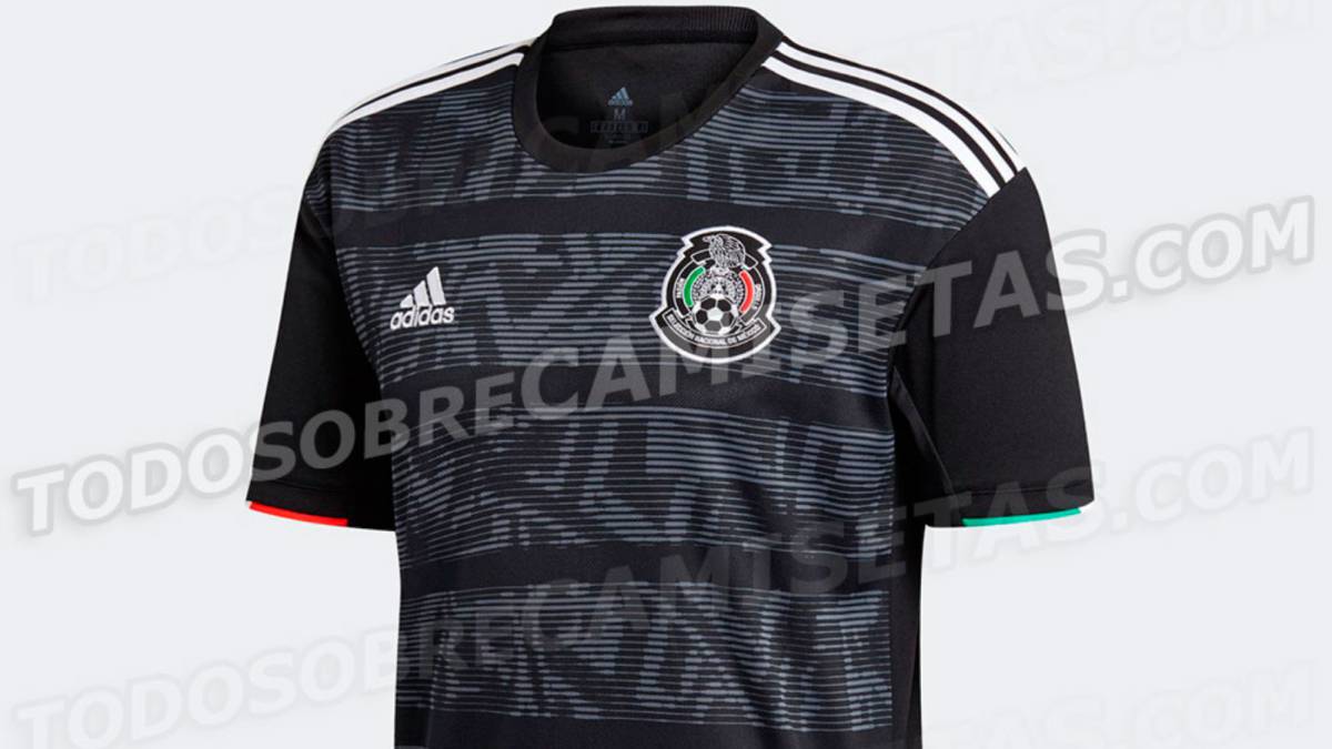 Aspecto de la camiseta negra de la Selección Mexicana para 2019.