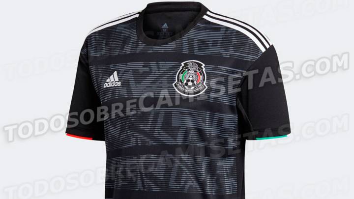 Aspecto de la camiseta negra de la Selección Mexicana para 2019.