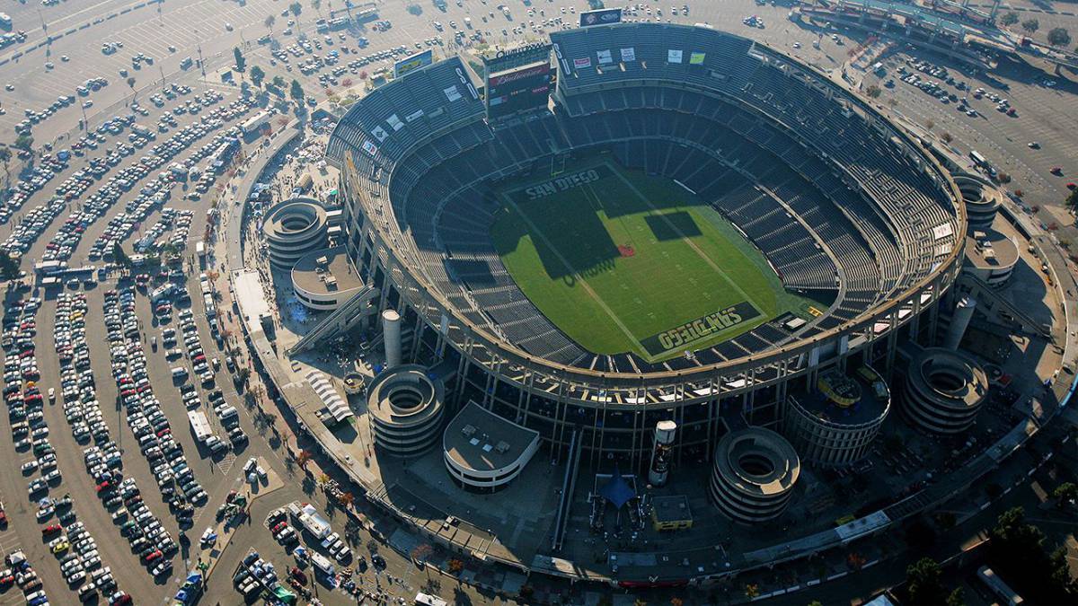 Panorámica del Qualcomm Stadium, en San Diego.