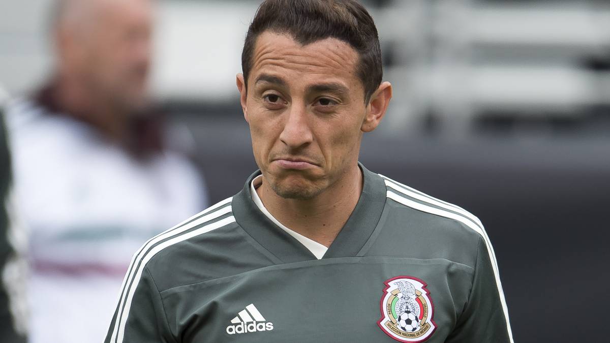 Andrés Guardado durante un entrenamiento con la Selección Mexicana.