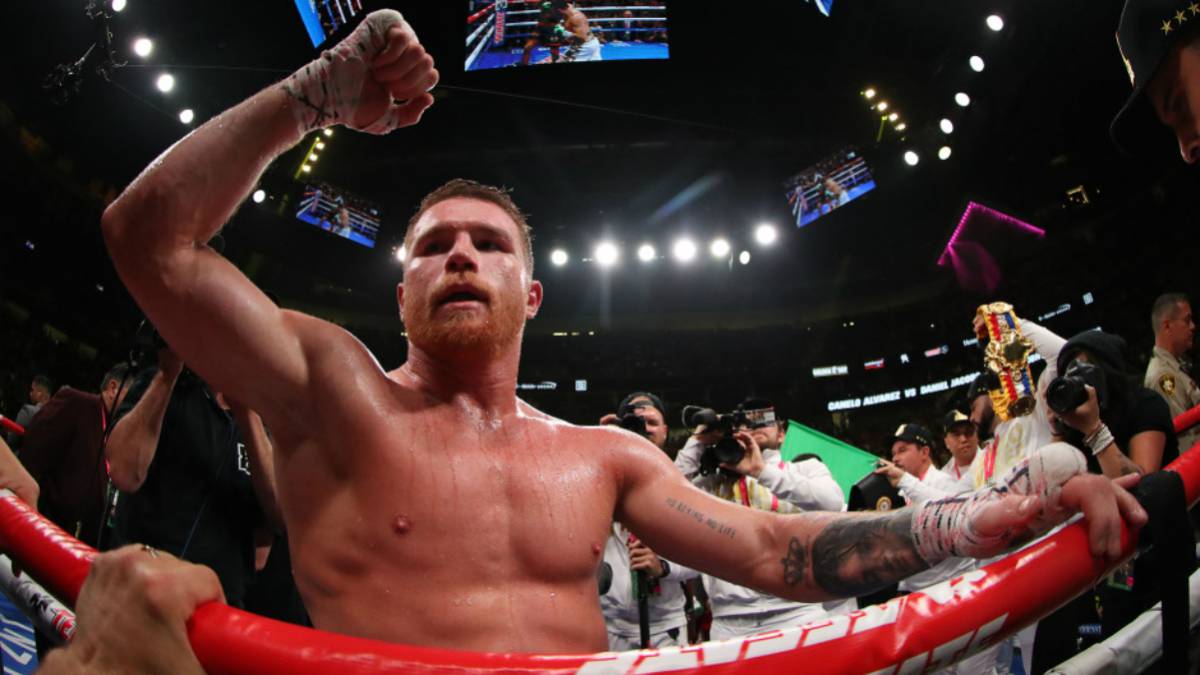 Canelo Alvarez tras vencer a Daniel Jacobs