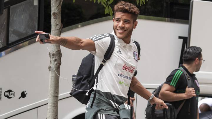 Jonathan Dos Santos, en concentración con la Selección Mexicana.