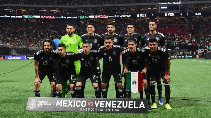 Once inicial de la Selección Mexicana para el partido amistoso contra Venezuela.