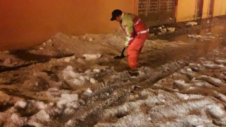 Ahora en Guanajuato: atípica granizada cae en San Miguel de Allende