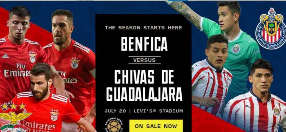 Benfica – Chivas en vivo: International Champions Cup