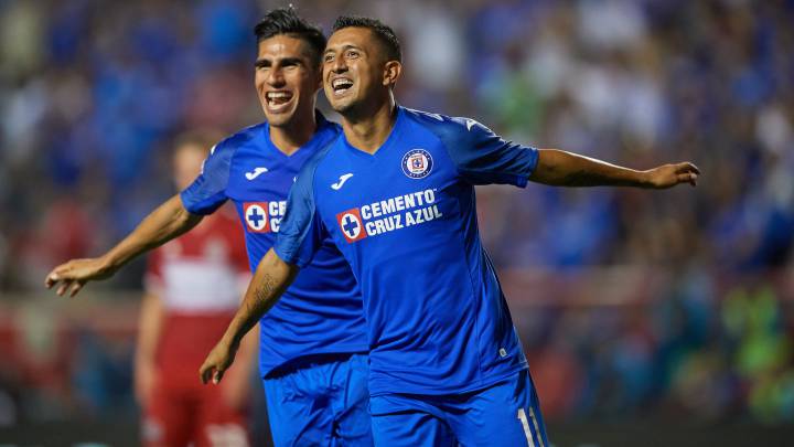 Elías Hernández celebra su gol contra el Chicago Fire en la Leagues Cup.