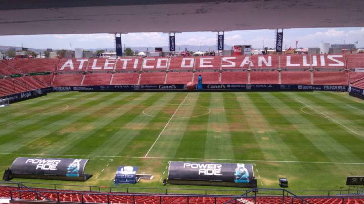 Así se ve la maltratada cancha del Alfonso Lastras de San Luis