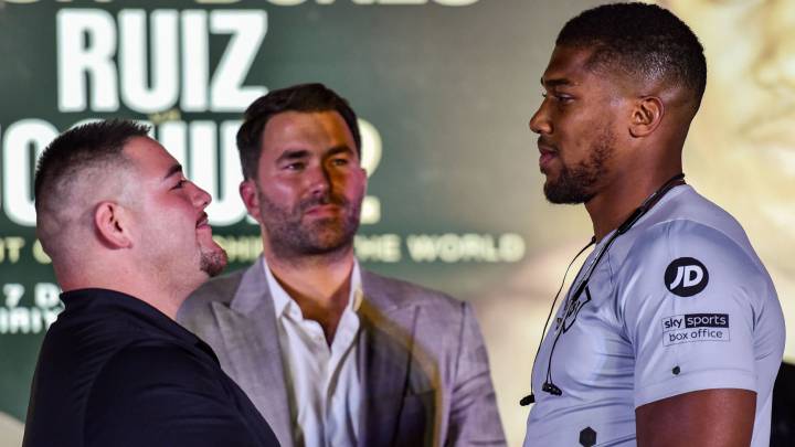 Andy Ruiz y Anthony Joshua se carean previo a la revancha