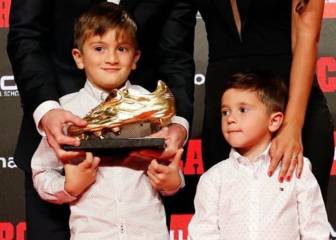 Hijos de Messi roban cámaras al 'pelear' por Bota de Oro