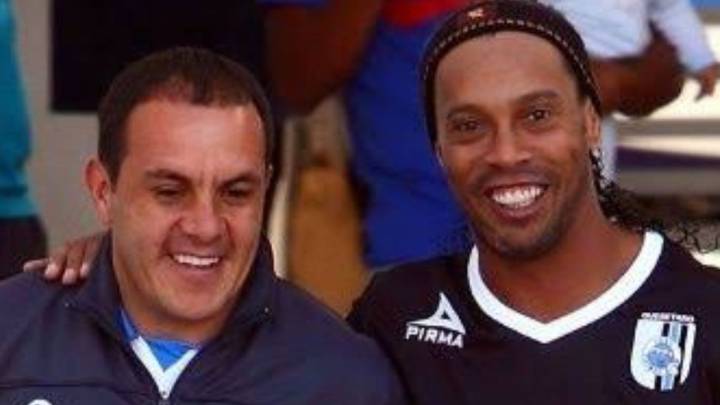 Cuauhtémoc Blanco y Ronaldinho