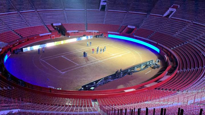 Así se transforma la Plaza México para recibir a Roger Federer