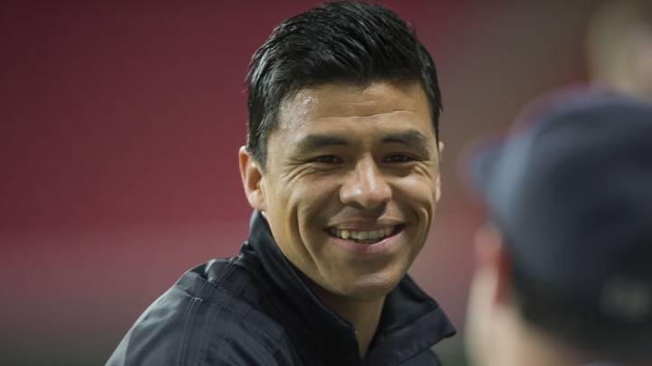 Gonzalo Pineda arriba a un partido con el Seattle Sounders.