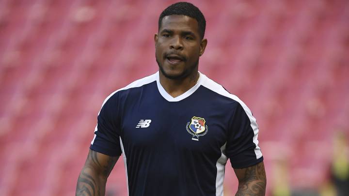 Roman Torres durante un entrenemiento con la Selección de Panamá.